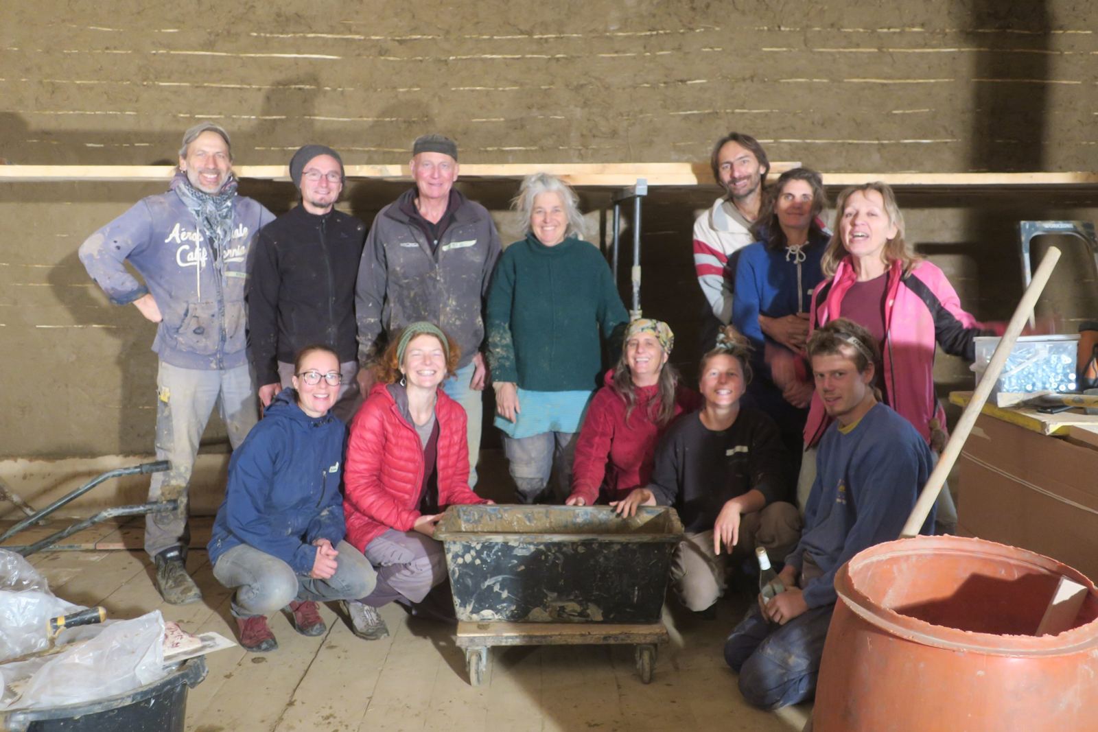 Participants d'un chantier participatif