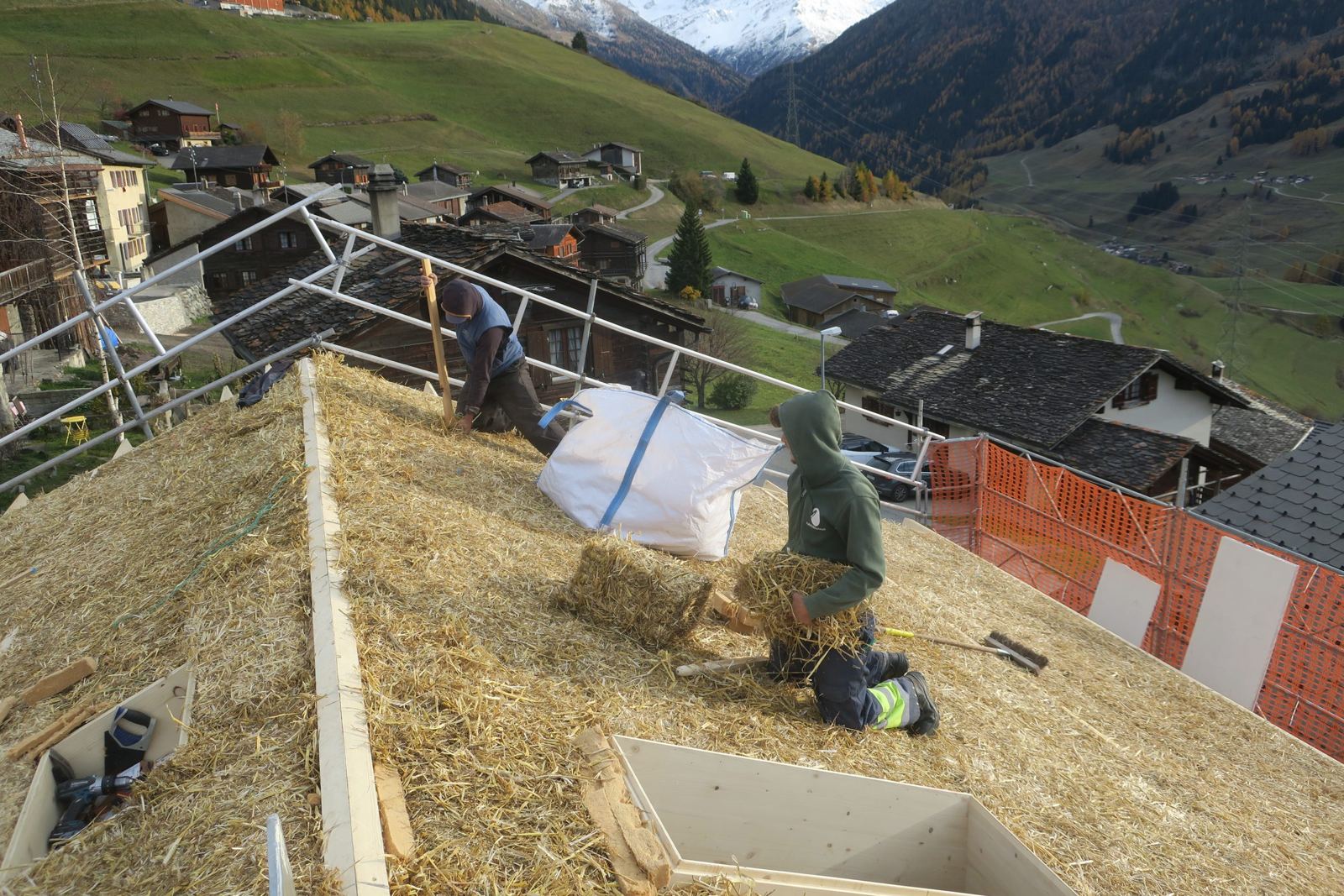 Toiture en paille à Chandonne